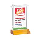 Real Estate Full Color Amber Abstract / Misc Crystal Award