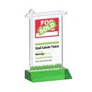 Real Estate Full Color Green Abstract / Misc Crystal Award
