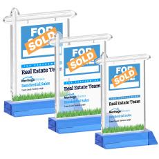 Real Estate Full Color Sky Blue Abstract / Misc Crystal Award - Newest Additions