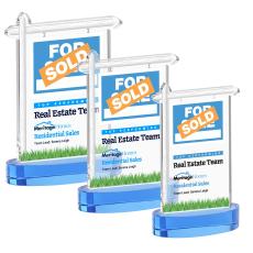 Real Estate Full Color Sky Blue on Alberton Base Abstract / Misc Crystal Award - Full Color Awards