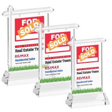 Real Estate Full Color Clear on Hartford Base Abstract / Misc Crystal Award - Crystal Awards