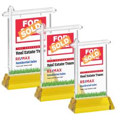 Real Estate Full Color Gold on Hartford Base Abstract / Misc Crystal Award - Crystal Awards