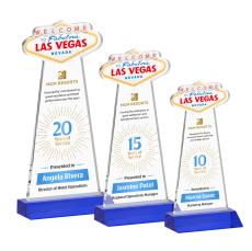 Las Vegas Full Color Blue Abstract / Misc Crystal Award - Crystal Awards