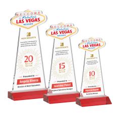 Las Vegas Full Color Red Abstract / Misc Crystal Award - Crystal Awards