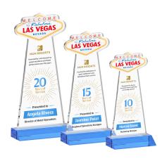Las Vegas Full Color Sky Blue Abstract / Misc Crystal Award - Crystal Awards