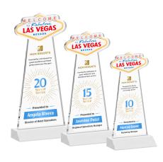 Las Vegas Full Color White Abstract / Misc Crystal Award - Crystal Awards