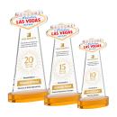 Las Vegas Full Color Amber on Alberton Base Abstract / Misc Crystal Award