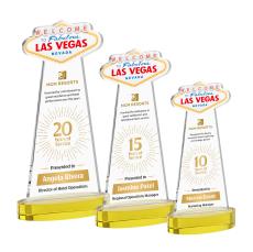 Las Vegas Full Color Gold on Alberton Base Abstract / Misc Crystal Award - Crystal Awards