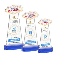Las Vegas Full Color Blue on Alberton Base Abstract / Misc Crystal Award - Crystal Awards