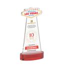 Las Vegas Full Color Red on Alberton Base Abstract / Misc Crystal Award
