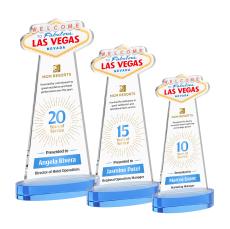Las Vegas Full Color Sky Blue on Alberton Base Abstract / Misc Crystal Award - Crystal Awards