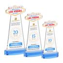 Las Vegas Full Color Sky Blue on Alberton Base Abstract / Misc Crystal Award