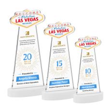 Las Vegas Full Color White on Alberton Base Abstract / Misc Crystal Award - Crystal Awards