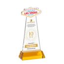 Las Vegas Full Color Amber on Hartford Base Abstract / Misc Crystal Award