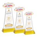 Las Vegas Full Color Gold on Hartford Base Abstract / Misc Crystal Award
