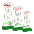 Las Vegas Full Color Green on Hartford Base Abstract / Misc Crystal Award