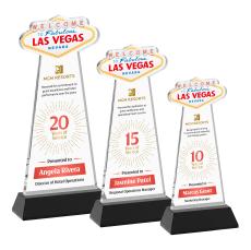 Las Vegas Full Color Black on Hartford Base Abstract / Misc Crystal Award - Crystal Awards