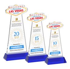 Las Vegas Full Color Blue on Hartford Base Abstract / Misc Crystal Award - Crystal Awards