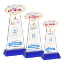 Las Vegas Full Color Blue on Hartford Base Abstract / Misc Crystal Award