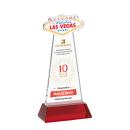 Las Vegas Full Color Red on Hartford Base Abstract / Misc Crystal Award