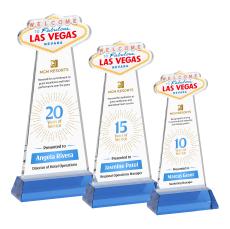 Las Vegas Full Color Sky Blue on Hartford Base Abstract / Misc Crystal Award - Full Color Awards