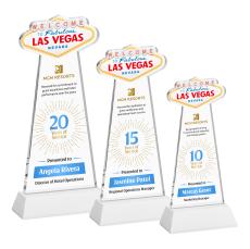 Las Vegas Full Color White on Hartford Base Abstract / Misc Crystal Award - Full Color Awards