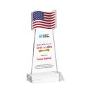 Flag Full Color Clear Abstract / Misc Crystal Award