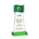 Flag Full Color Green Abstract / Misc Crystal Award