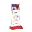 Flag Full Color Red Abstract / Misc Crystal Award