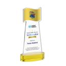 Flag Full Color Gold on Alberton Base Abstract / Misc Crystal Award