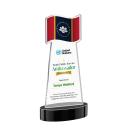 Flag Full Color Black on Alberton Base Abstract / Misc Crystal Award