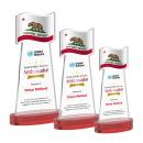 Flag Full Color Red on Alberton Base Abstract / Misc Crystal Award