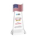 Flag Full Color Clear on Hartford Base Abstract / Misc Crystal Award