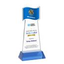 Flag Full Color Sky Blue on Hartford Base Abstract / Misc Crystal Award