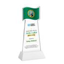 Flag Full Color White on Hartford Base Abstract / Misc Crystal Award