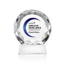 Victory Full Color Circle Crystal Award