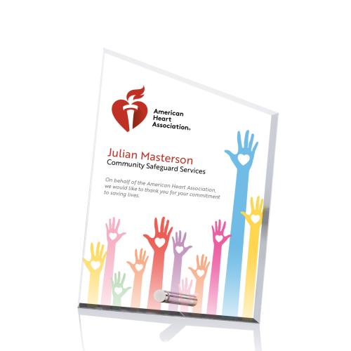 Corporate Awards - Employee Awards - Cantebury Full Color Peak Crystal Award