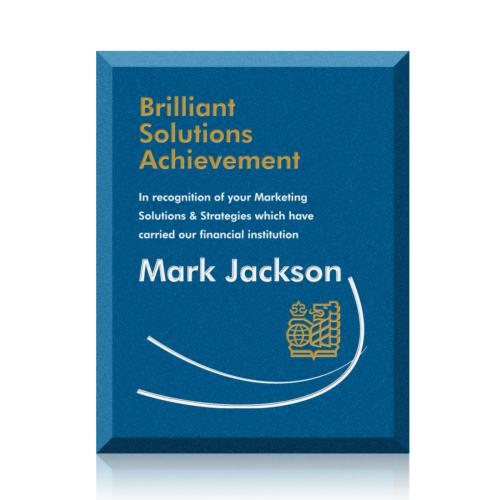 Corporate Awards - Award Plaques - Rollinson Plaque - Blue