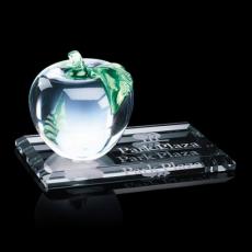 Apple Apples on Starfire Base Glass Award - Crystal Awards