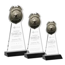 Police Badge Black Abstract / Misc Crystal Award - Corporate Awards
