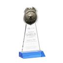 Police Badge Sky Blue Abstract / Misc Crystal Award