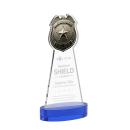 Police Badge Blue on Alberton Base Abstract / Misc Crystal Award