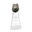 Police Badge White on Alberton Base Abstract / Misc Crystal Award