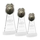 Police Badge White on Alberton Base Abstract / Misc Crystal Award