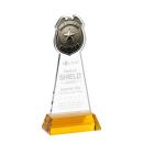 Police Badge Amber on Hartford Base Abstract / Misc Crystal Award