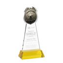 Police Badge Gold on Hartford Base Abstract / Misc Crystal Award