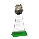 Police Badge Green on Hartford Base Abstract / Misc Crystal Award