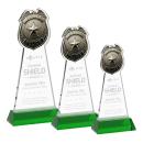 Police Badge Green on Hartford Base Abstract / Misc Crystal Award