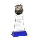 Police Badge Blue on Hartford Base Abstract / Misc Crystal Award