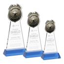 Police Badge Sky Blue on Hartford Base Abstract / Misc Crystal Award